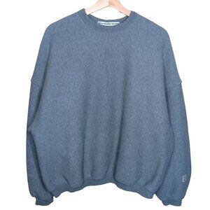Alexander Wang Glitter Essential Sweatshirt Dense Fleece Oversize Star Patch XS